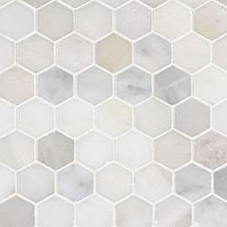 MSI Greecian White 2" Hex Polished Marble Mosaic SMOT-GRE-2HEXP